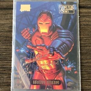 ’94 Marvel Masterpieces trading card: Ironman #56 (Gold for Signature Series)